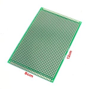 8x12cm PCB 玻璃纖維電路板 洞洞板 雙面 8*12公分 電路板 PCB 玻璃纖維 雙面鍍錫 雙面噴錫 厚1.6MM