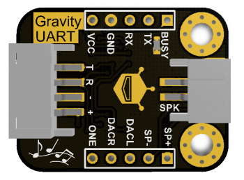 Arduino 串口型 MP3 語音撥放模組 Gravity: UART MP3 Voice Module