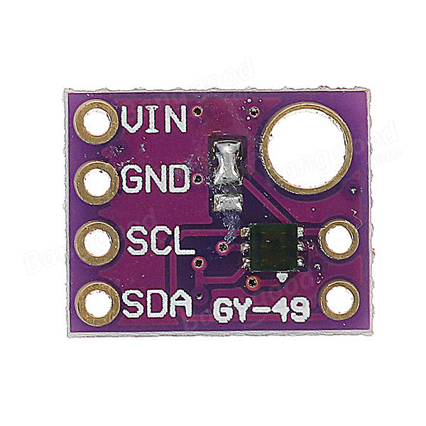 GY-49 MAX44009環境光傳感器模塊，適用於Arduino，具有I2C IIC輸出，最低功耗1.7V-3.6V