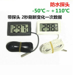 數位溫度計帶 2米長度探頭 量測 -50℃～110 ℃  電子溫度計 2秒刷新一次數據