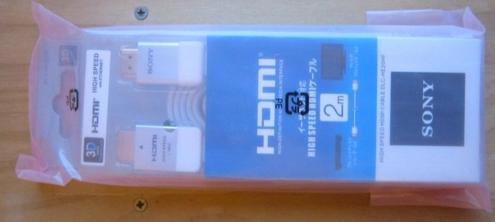 【前衛電腦】SONY HDMI 高畫質傳輸線 DLC-HE20HF 2米扁線 HDMI 1.4版