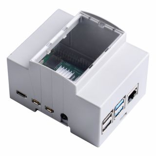 樹莓派 Raspberry Pi 4 Module B 專用 DIN 導軌工控機箱盒