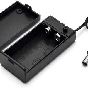 9V 方形電池盒 帶開關 帶保護蓋  帶 DC5.5*2.1mm 快速 DC接頭公頭