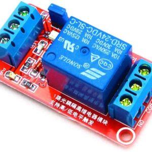 24V - 1路 繼電器模組 光耦隔離 可調高低電平觸發