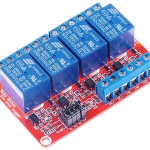 24V - 4路 繼電器模組 光耦隔離 可調高低電平觸發
