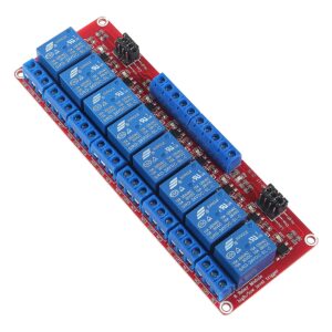 24V - 8 路 繼電器模組 光耦隔離 可調高低電平觸發