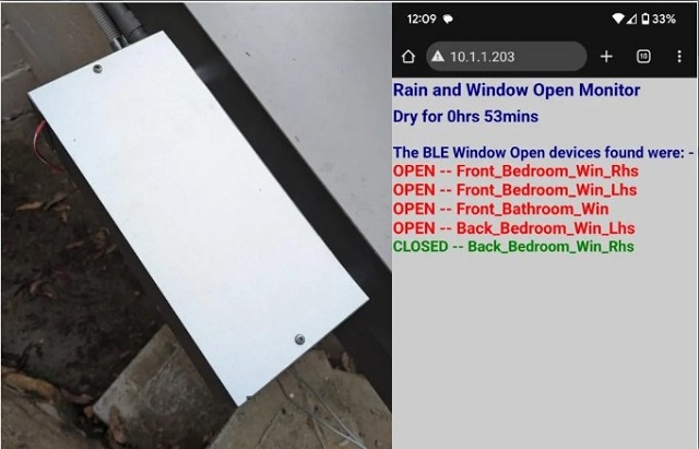 Project - Audio Rain Sensor and Window Open Detector