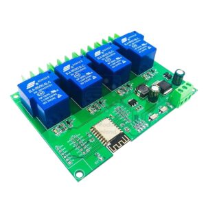 繼電器開發板繼電器模組，7-28 / 5V DC 電源 ESP-12F WiFi 4 通道 30A 繼電器開發模組